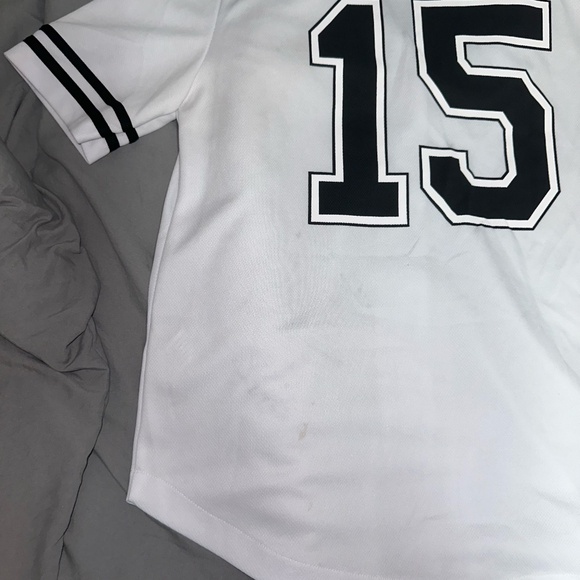 Button-down Oversized Jersey - US S - Unisex - Black - White - Forever 21 - Picture 6 of 11